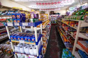 An image of aisles in a local shop in Worcester in the Western Cape, South Africa.