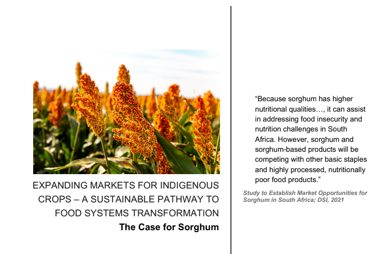 Expanding markets for indigenous crops – A sustainable pathway to food ...